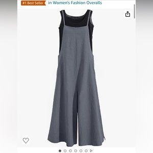 Women Casual Loose Long Bib Pants Wide Leg Jumpsuits